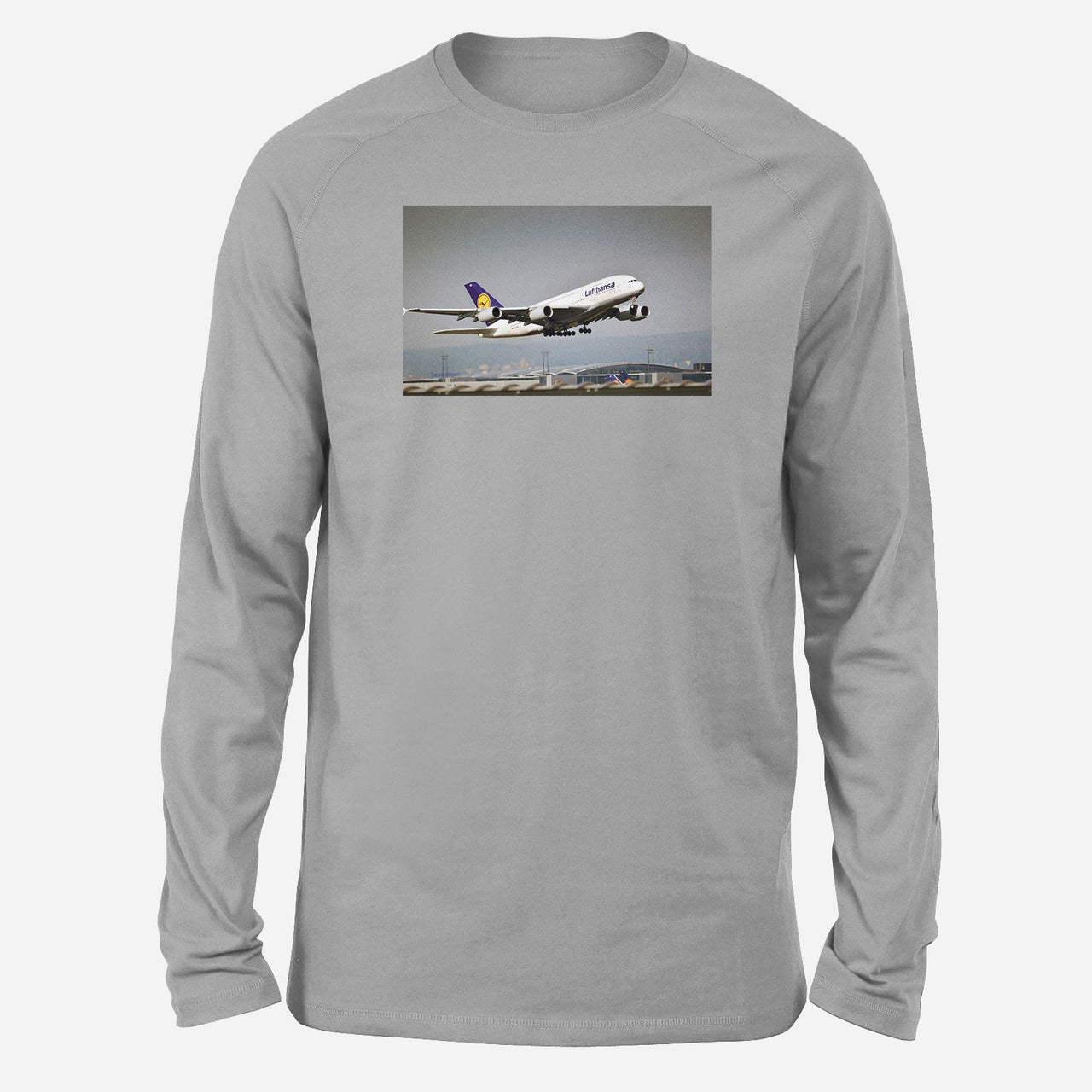 Departing Lufthansa A380 Designed Long-Sleeve T-Shirts