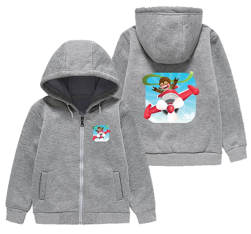 Happy Pilot Designed "CHILDREN" Zipped Hoodies