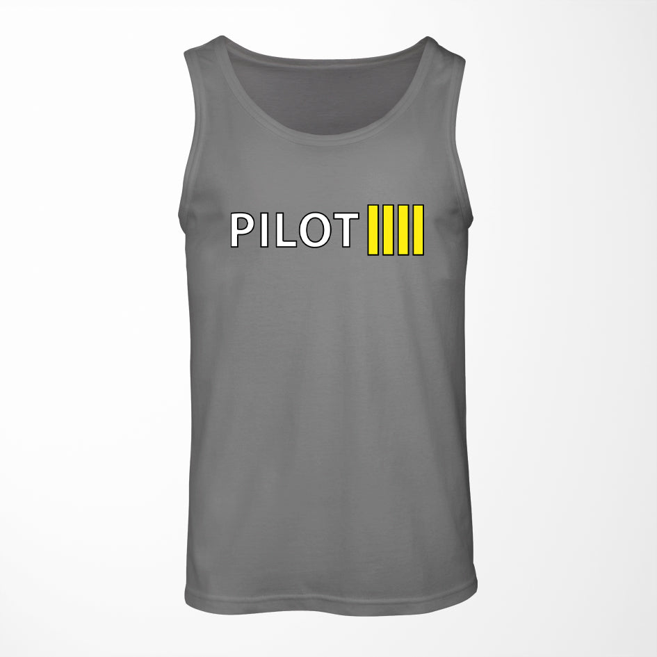 Pilot & Stripes (4 Lines) Designed Tank Tops