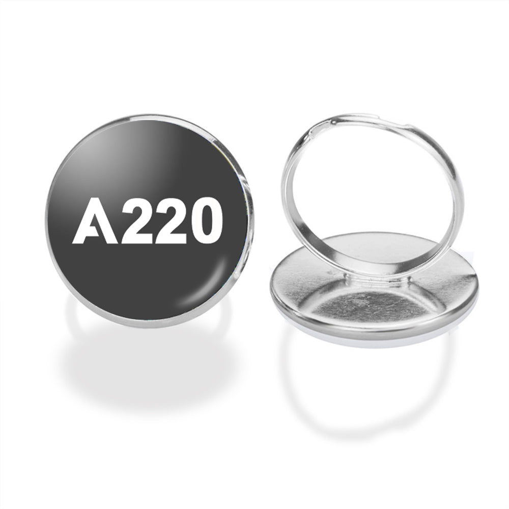 A220 Flat Text Designed Rings