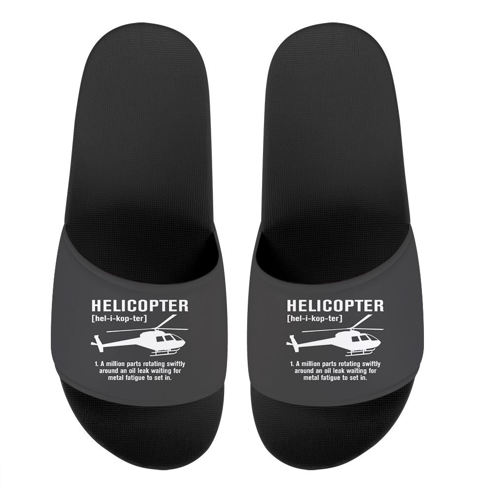 Helicopter [Noun] Designed Sport Slippers