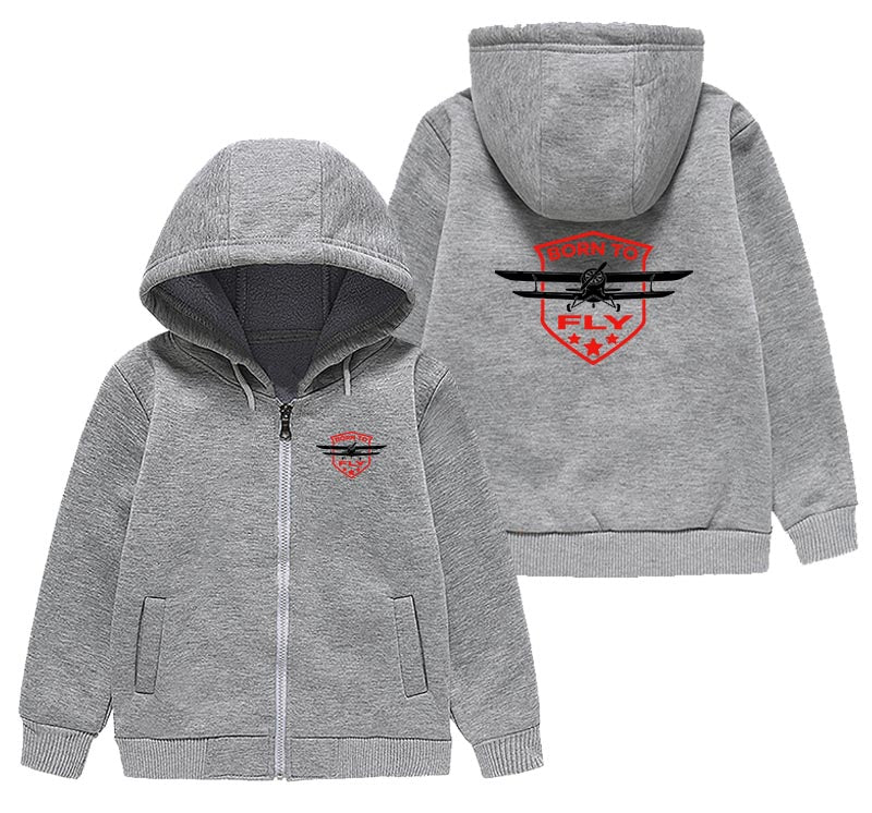 Born To Fly Designed Designed "CHILDREN" Zipped Hoodies