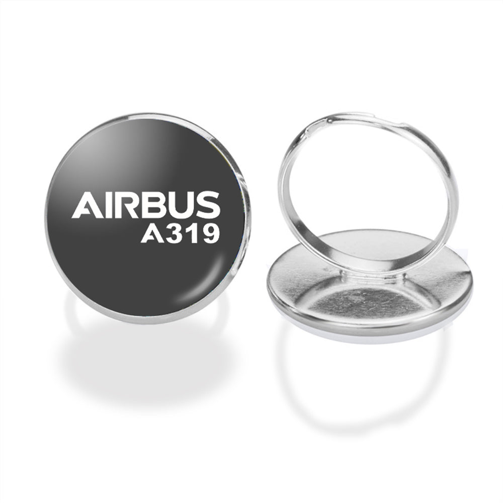 Airbus A319 & Text Designed Rings