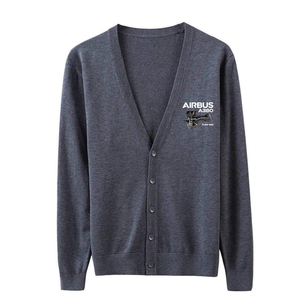 Airbus A380 & Trent 900 Engine Designed Cardigan Sweaters