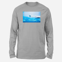 Thumbnail for Outstanding View Through Airplane Wing Designed Long-Sleeve T-Shirts