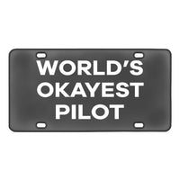 Thumbnail for World's Okayest Pilot Designed Metal (License) Plates
