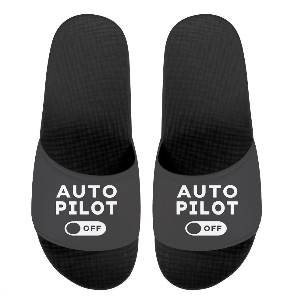 Auto Pilot Off Designed Sport Slippers