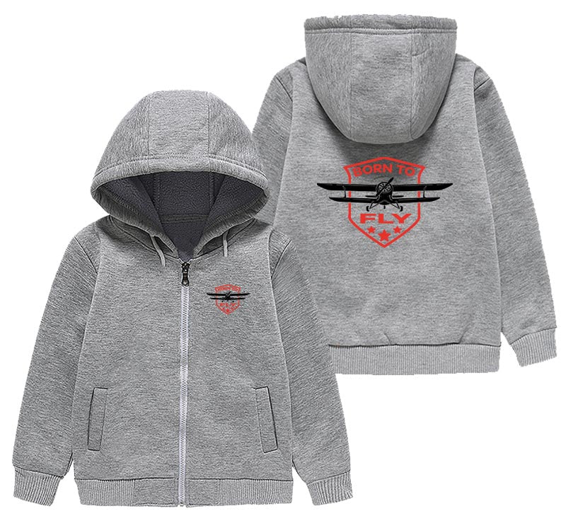 Super Born To Fly Designed "CHILDREN" Zipped Hoodies