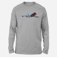 Thumbnail for Multicolor Airplane Designed Long-Sleeve T-Shirts