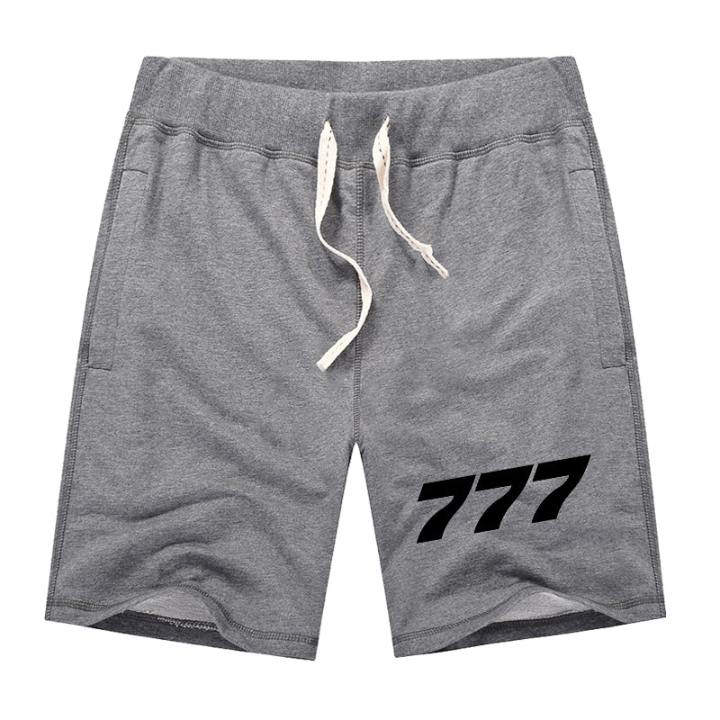 777 Flat Text Designed Cotton Shorts