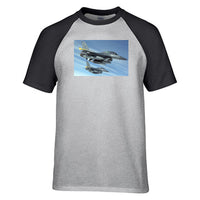 Thumbnail for Two Fighter Jets  Designed Raglan T-Shirts