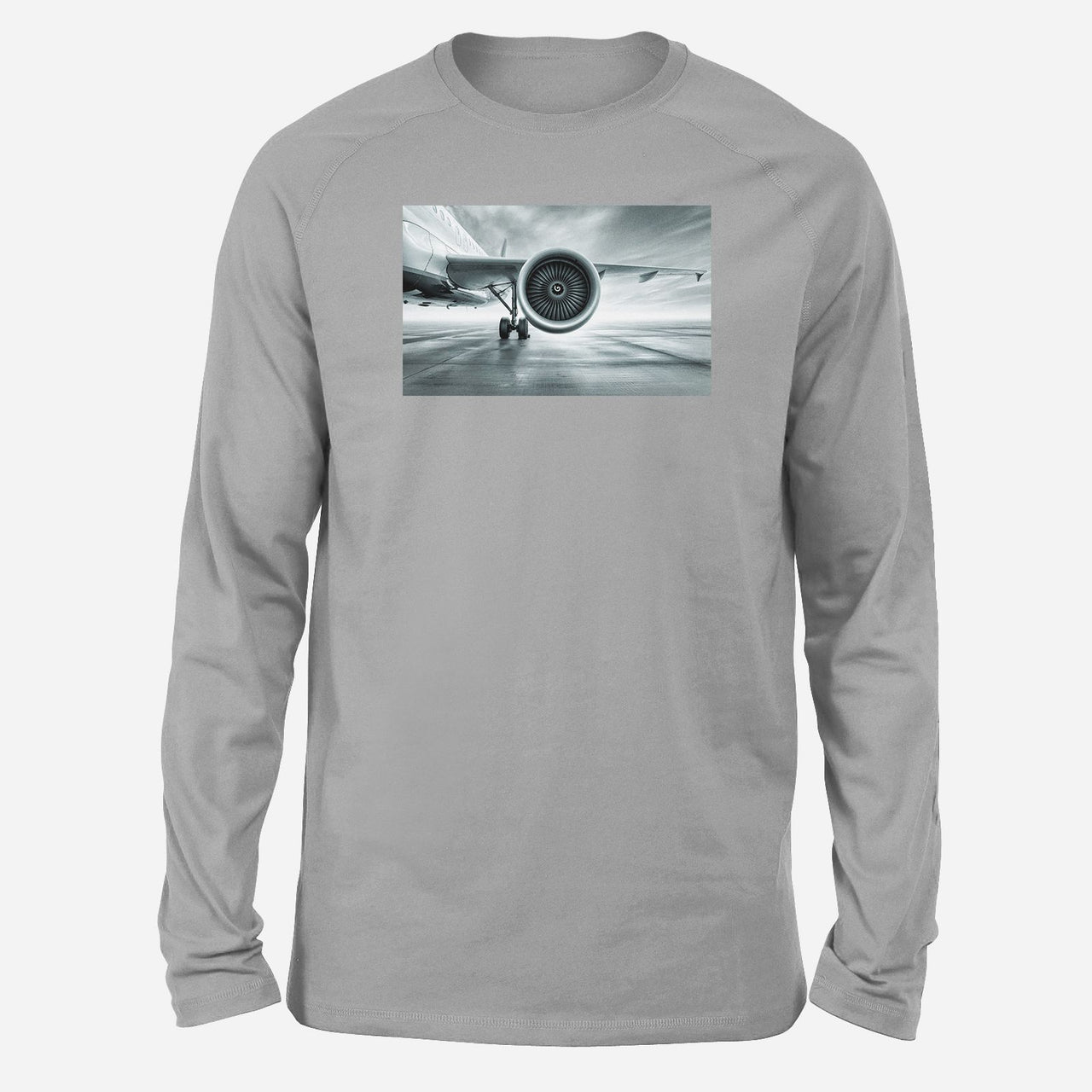 Super Cool Airliner Jet Engine Designed Long-Sleeve T-Shirts