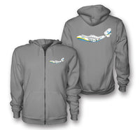 Thumbnail for RIP Antonov An-225 Designed Zipped Hoodies