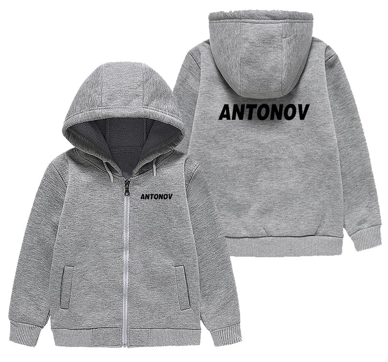 Antonov & Text Designed "CHILDREN" Zipped Hoodies
