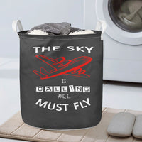 Thumbnail for The Sky is Calling and I Must Fly Designed Laundry Baskets