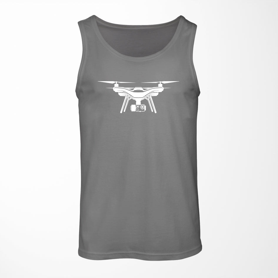 Drone Silhouette Designed Tank Tops