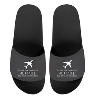 Thumbnail for I Love The Smell Of Jet Fuel In The Morning Designed Sport Slippers