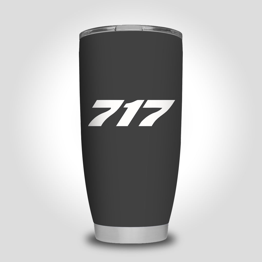 717 Flat Text Designed Tumbler Travel Mugs