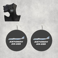Thumbnail for The Antonov AN-225 Designed Wooden Drop Earrings