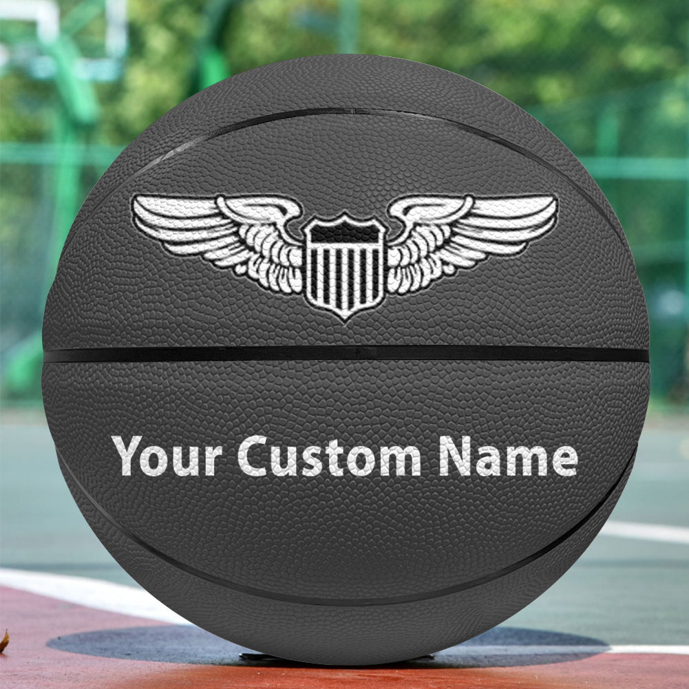 Custom Name (Badge 5) Designed Basketball
