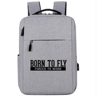Thumbnail for Born To Fly Forced To Work Designed Super Travel Bags