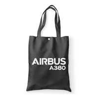 Thumbnail for Airbus A380 & Text Designed Tote Bags