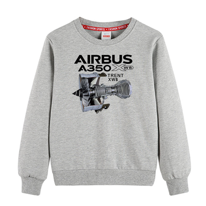 Airbus A350 & Trent Wxb Engine Designed "CHILDREN" Sweatshirts