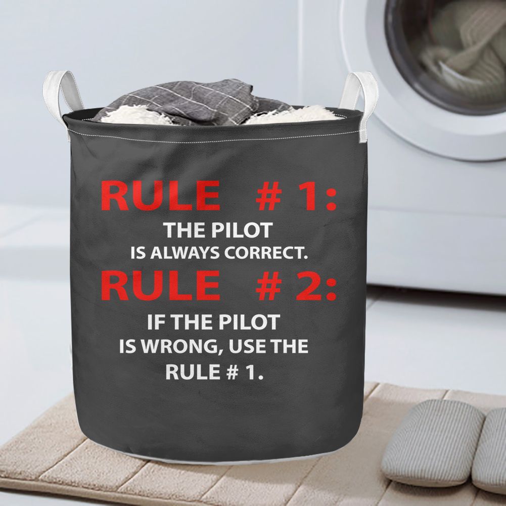 Rule 1 - Pilot is Always Correct Designed Laundry Baskets