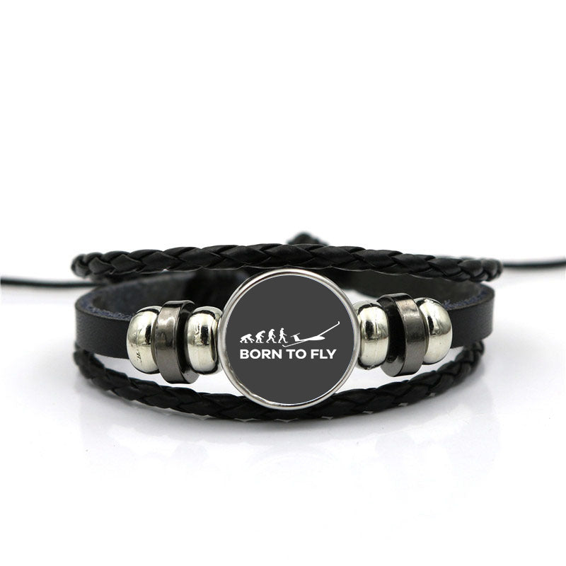 Born To Fly Glider Designed Leather Bracelets