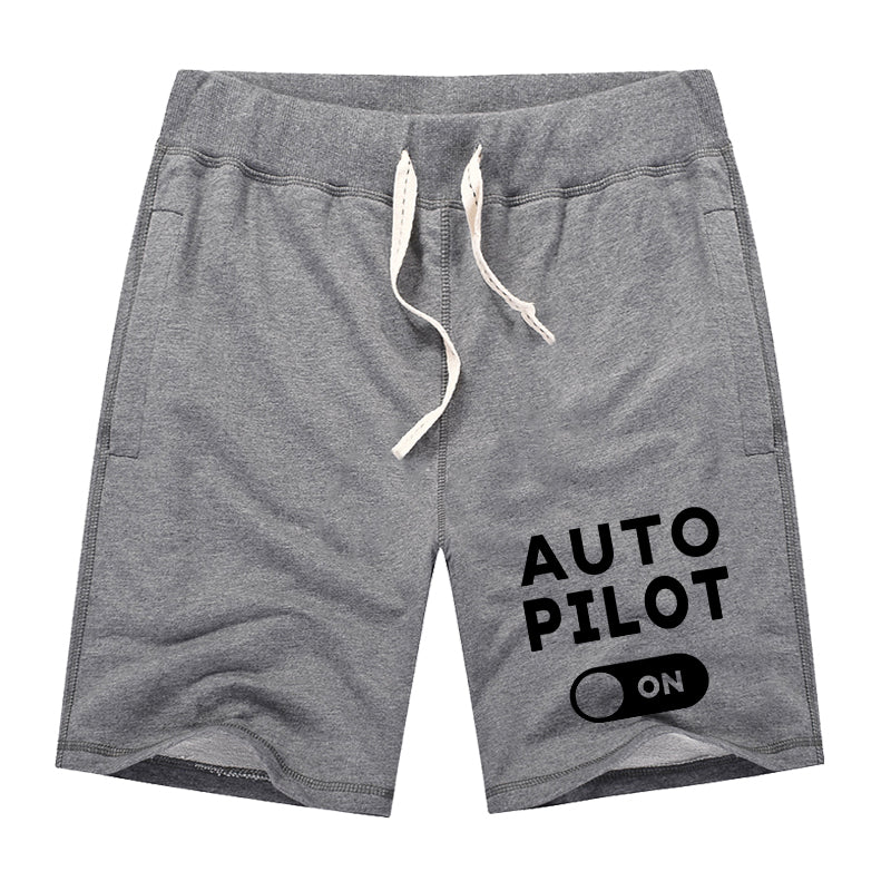Auto Pilot ON Designed Cotton Shorts