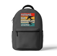 Thumbnail for Husband & Dad & Aircraft Mechanic & Legend Designed 3D Backpacks