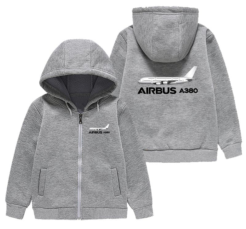 The Airbus A380 Designed "CHILDREN" Zipped Hoodies