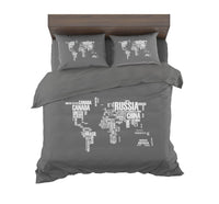 Thumbnail for World Map (Text) Designed Bedding Sets