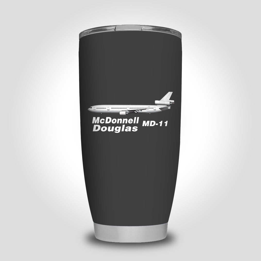 The McDonnell Douglas MD-11 Designed Tumbler Travel Mugs
