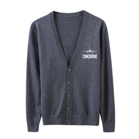 Thumbnail for Concorde & Plane Designed Cardigan Sweaters