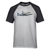 Thumbnail for Space shuttle on 747 Designed Raglan T-Shirts