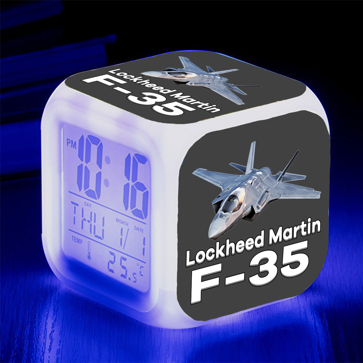 The Lockheed Martin F35 Designed "7 Colour" Digital Alarm Clock