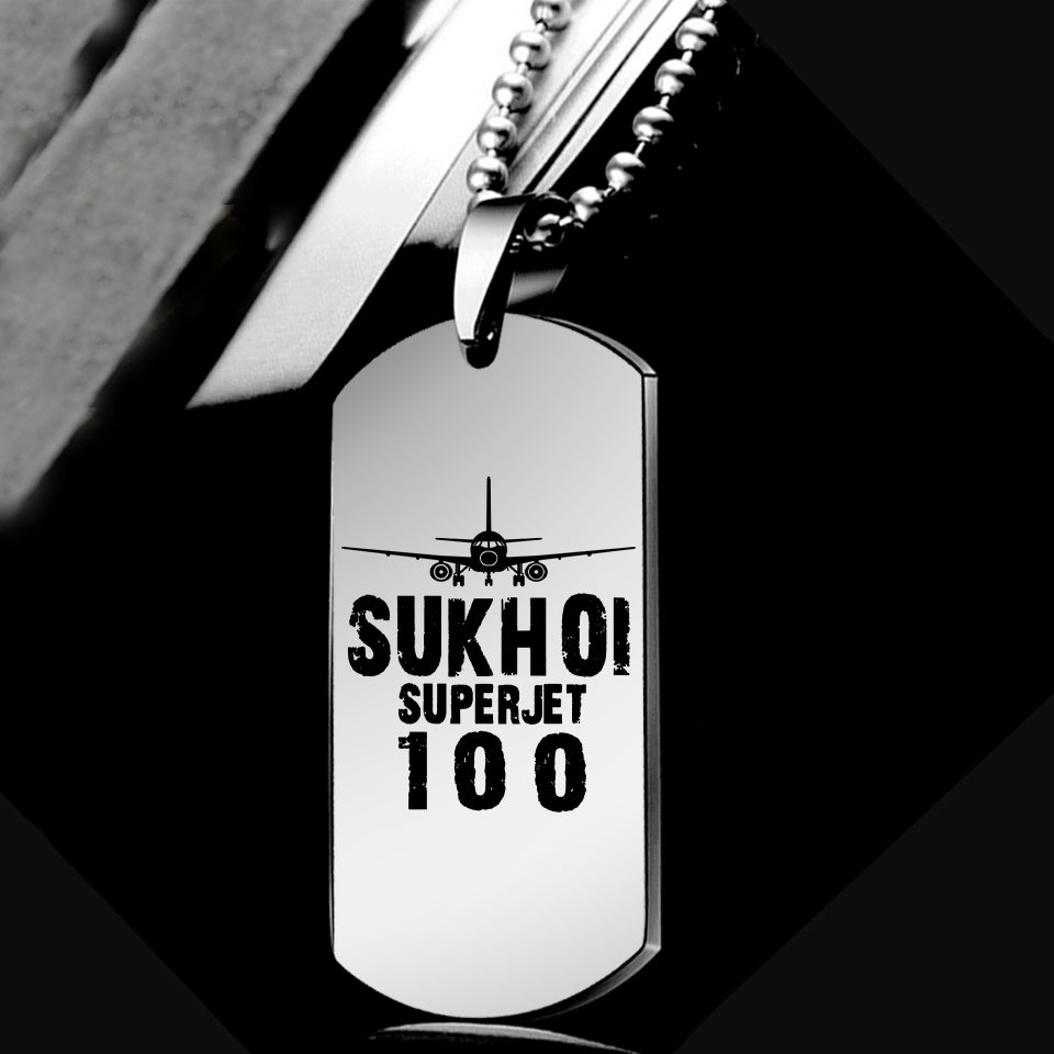 Sukhoi Superjet 100 & Plane Designed Metal Necklaces