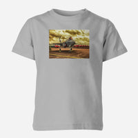 Thumbnail for Fighting Falcon F35 at Airbase Designed Children T-Shirts