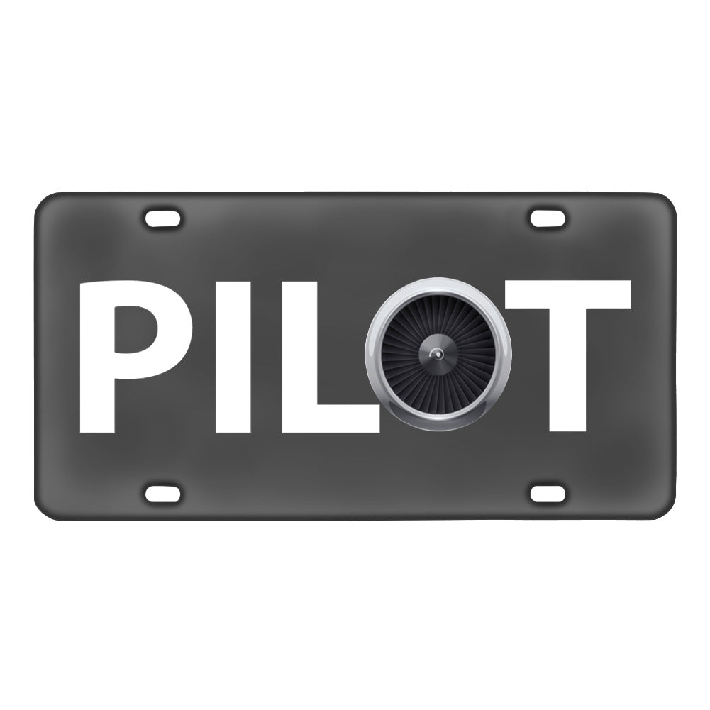 Pilot & Jet Engine Designed Metal (License) Plates