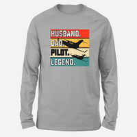 Thumbnail for Husband & Dad & Pilot & Legend Designed Long-Sleeve T-Shirts