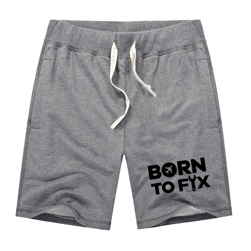 Born To Fix Airplanes Designed Cotton Shorts