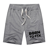 Thumbnail for Born To Fix Airplanes Designed Cotton Shorts