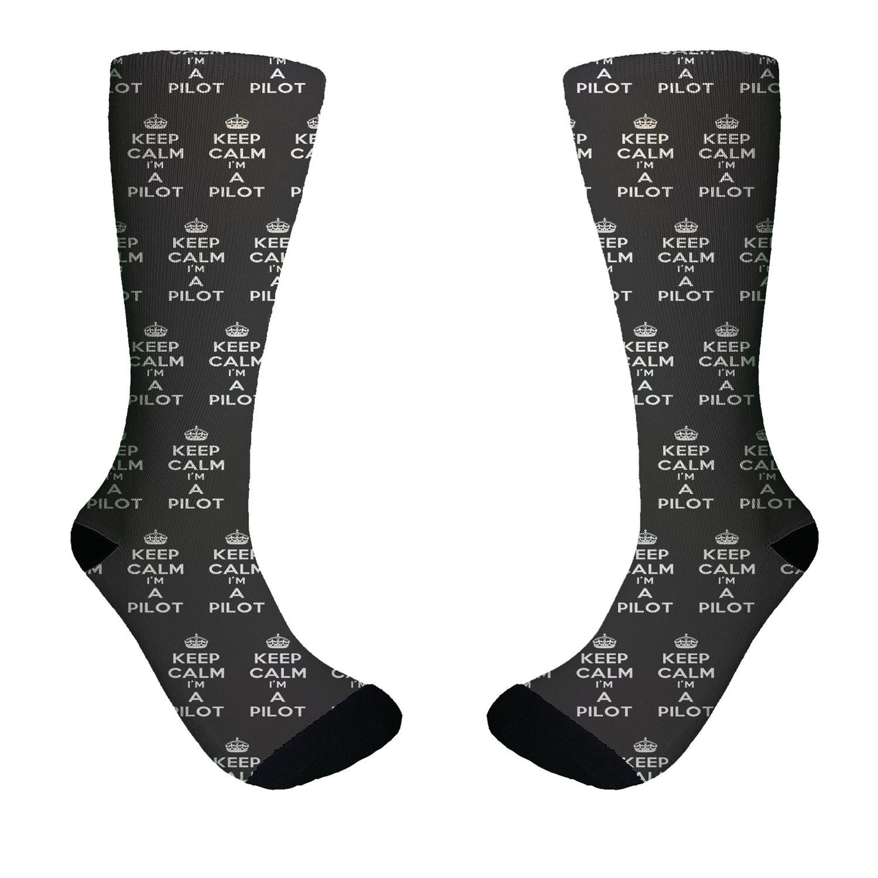 Keep Calm I'm a Pilot Designed Socks
