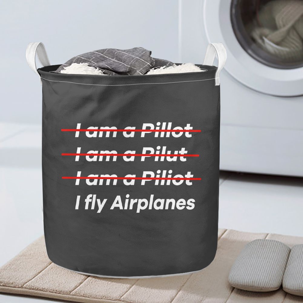 I Fly Airplanes Designed Laundry Baskets