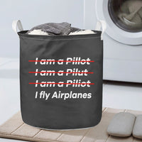 Thumbnail for I Fly Airplanes Designed Laundry Baskets