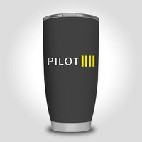 Thumbnail for Pilot & Stripes (4 Lines) Designed Tumbler Travel Mugs