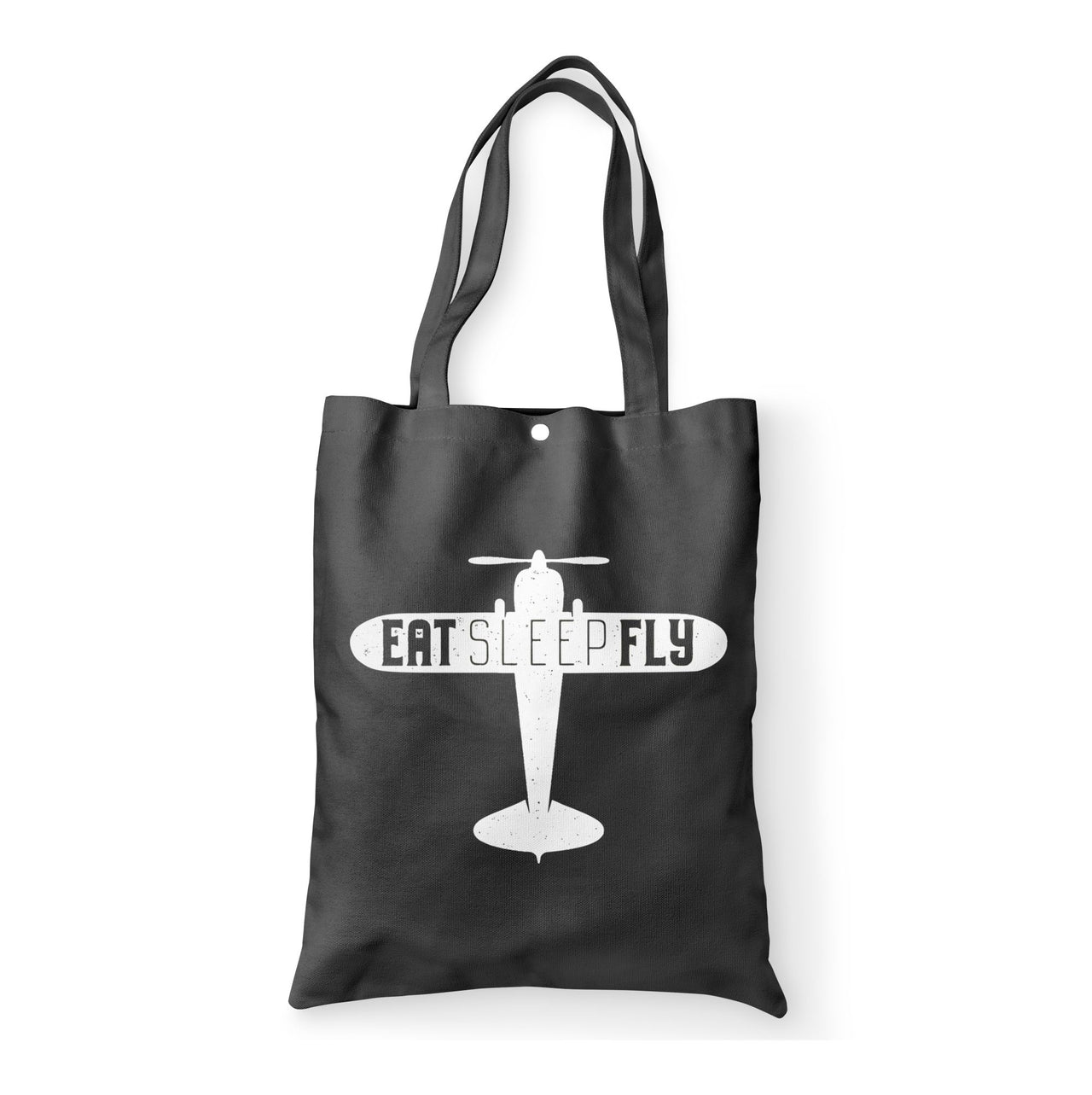 Eat Sleep Fly & Propeller Designed Tote Bags
