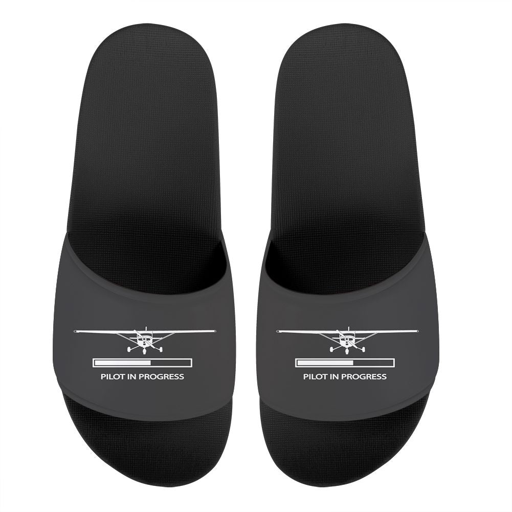 Pilot In Progress (Cessna) Designed Sport Slippers