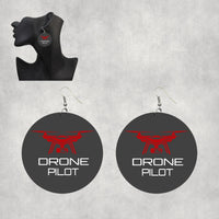 Thumbnail for Drone Pilot Designed Wooden Drop Earrings